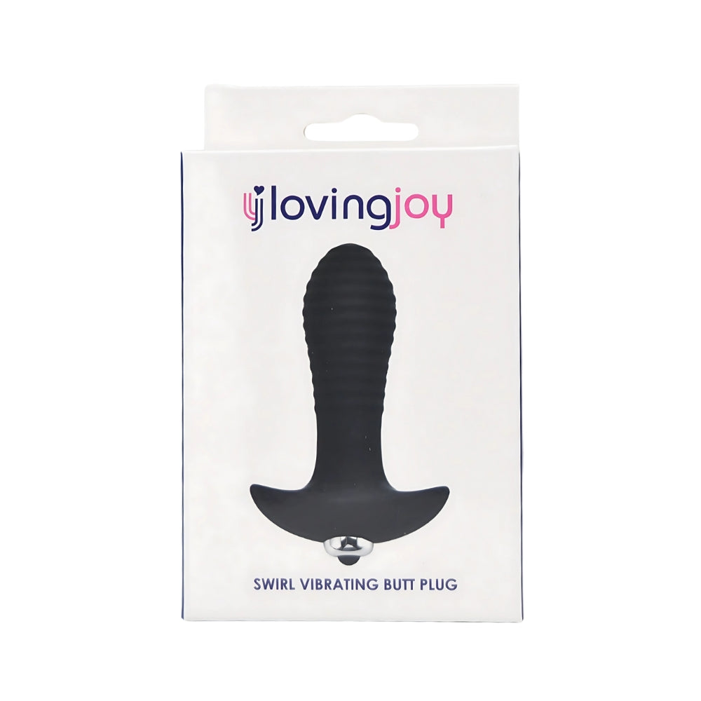Loving Joy Swirl (Black) – 7 Function Vibrating Butt Plug > Anal Range > Vibrating Butt Plugs