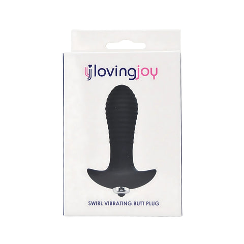 Loving Joy Swirl (Black) – 7 Function Vibrating Butt Plug Butt Plugs - Vibrating