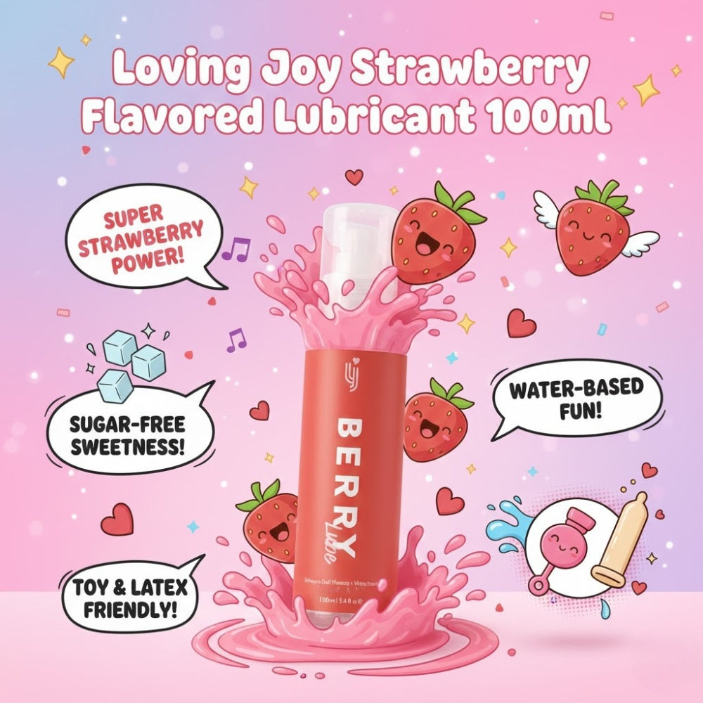 Loving Joy Strawberry Flavored Lubricant 100ml – Water-Based Lubricant Flavoured Lube