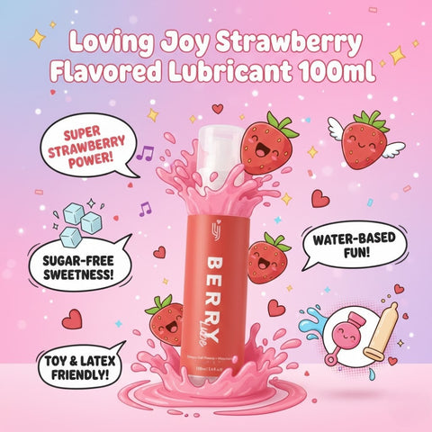 Loving Joy Strawberry Flavored Lubricant 100ml – Water-Based Lubricant Flavoured Lube