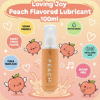 Loving Joy Peach Flavoured Water-Based Lubricant 100ml – Sugar-Free Toy Safe Lubricant > Lube > Flavoured