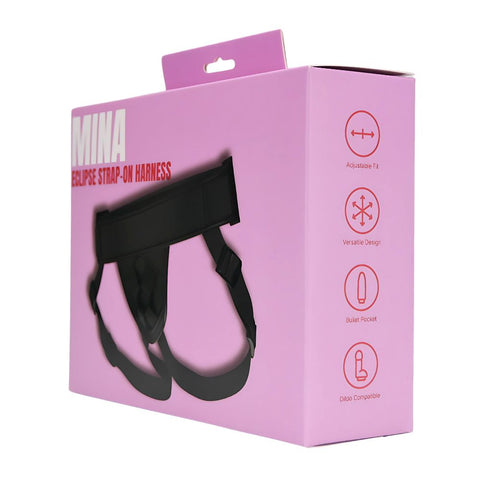 Mina Eclipse (Dark Black) – Adjustable Strap-On Harness Harnesses & Strap-Ons
