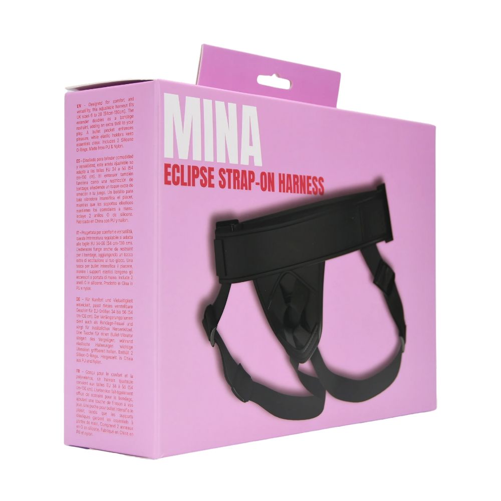 Mina Eclipse (Dark Black) – Adjustable Strap-On Harness Harnesses & Strap-Ons