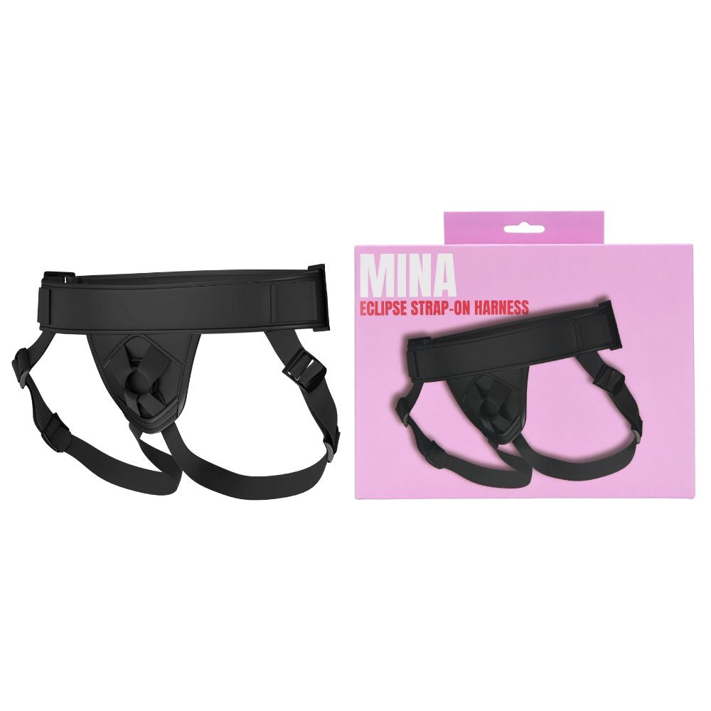 Mina Eclipse (Dark Black) – Adjustable Strap-On Harness Harnesses & Strap-Ons