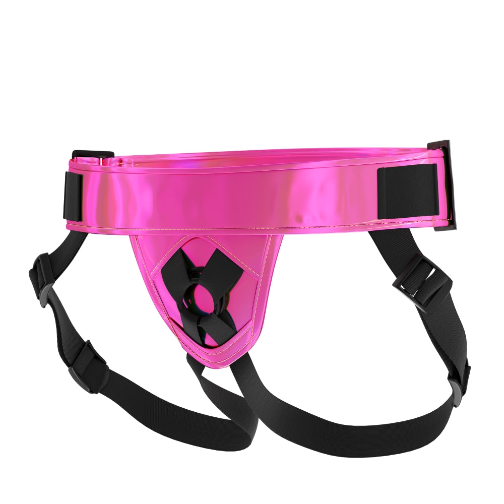 Mina Lustre (Shiny Pink) Adjustable Strap-On Harness – Strap-On Harness Harnesses & Strap-Ons