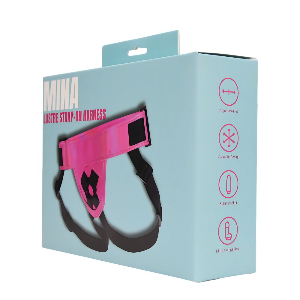 Mina Lustre (Shiny Pink) Adjustable Strap-On Harness – Strap-On Harness > Dildos > Strap On Harnesses