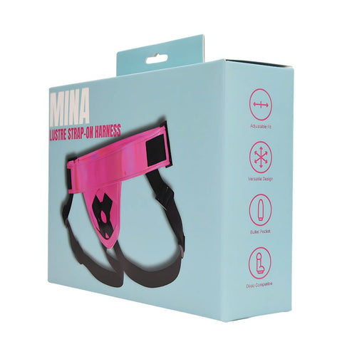 Mina Lustre (Shiny Pink) Adjustable Strap-On Harness – Strap-On Harness Harnesses & Strap-Ons