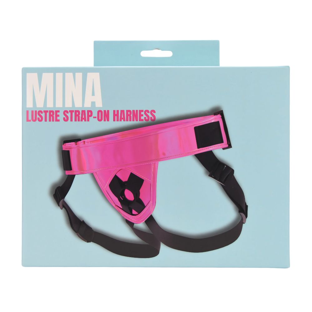 Mina Lustre (Shiny Pink) Adjustable Strap-On Harness – Strap-On Harness > Dildos > Strap On Harnesses