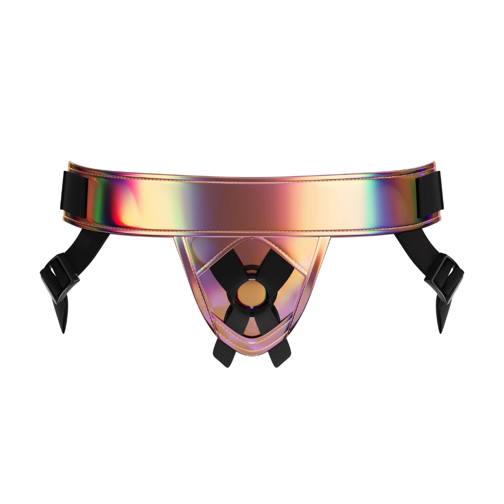 Mina Shimmer (Holographic) Adjustable Strap-On Harness – Elastic Holders Strap-On Harness Default Title > Dildos > Strap On Harnesses