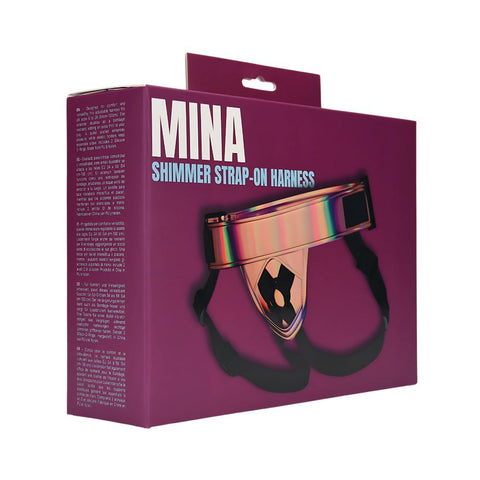 Mina Shimmer (Holographic) Adjustable Strap-On Harness – Elastic Holders Strap-On Harness Harnesses & Strap-Ons