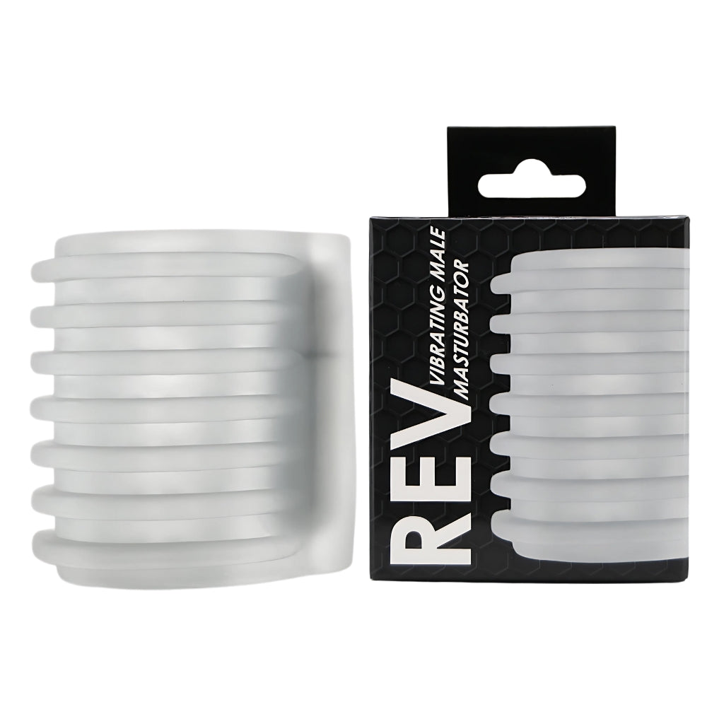Rev-Sleeves Vibrating Male Masturbator – Textured Sleeve with 10-Speed Removable Bullet Vibrator Strokers - Vibrating