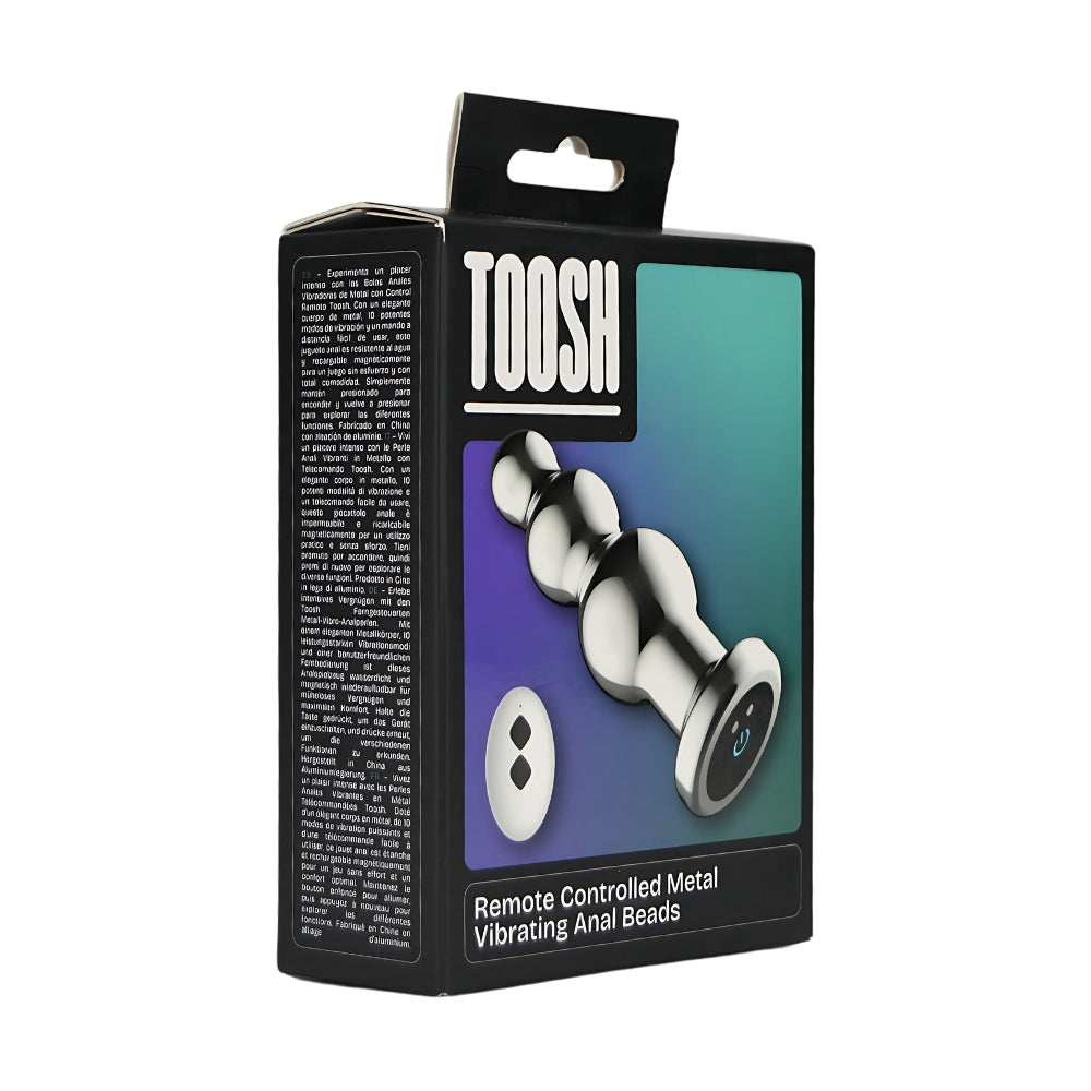 Toosh Remote Controlled Metal Vibrating Anal Beads – Remote-Controlled Metal Anal Beads Anal Beads