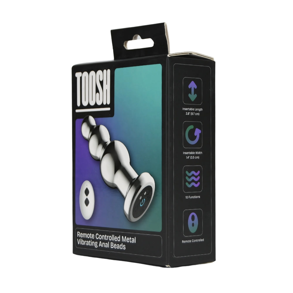 Toosh Remote Controlled Metal Vibrating Anal Beads – Remote-Controlled Metal Anal Beads Anal Beads
