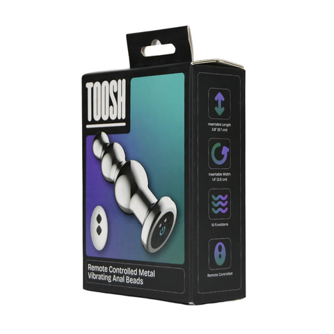 Toosh Remote Controlled Metal Vibrating Anal Beads – Remote-Controlled Metal Anal Beads Anal Beads
