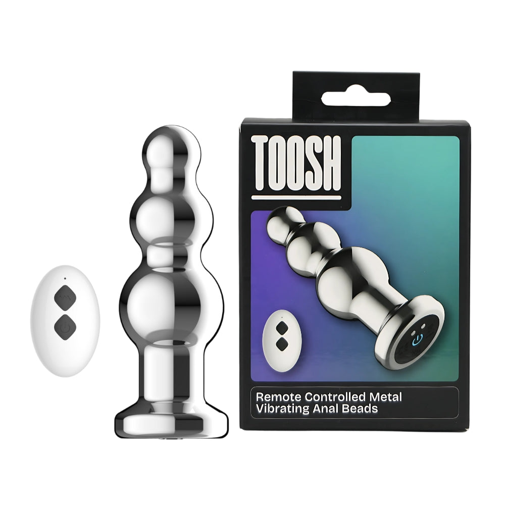 Toosh Remote Controlled Metal Vibrating Anal Beads – Remote-Controlled Metal Anal Beads Anal Beads