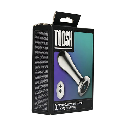 Toosh Remote Controlled Metal Vibrating Anal Plug – Remote-Controlled Metal Anal Plug Butt Plugs - Vibrating