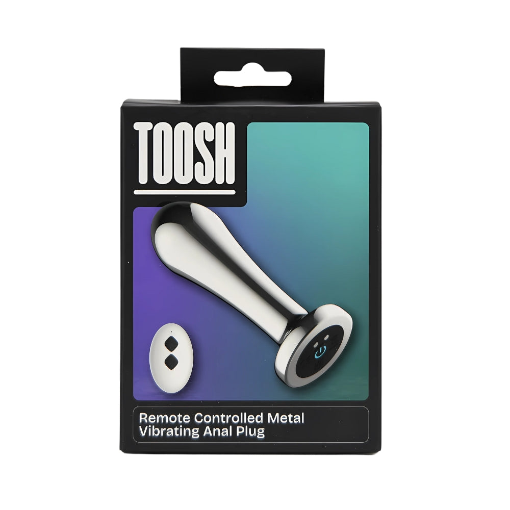 Toosh Remote Controlled Metal Vibrating Anal Plug – Remote-Controlled Metal Anal Plug Butt Plugs - Vibrating