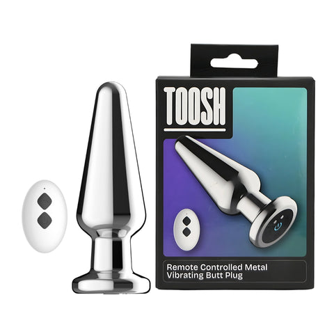 Toosh Remote Controlled Metal Vibrating Butt Plug – Remote-Controlled Metal Butt Plug Butt Plugs - Vibrating
