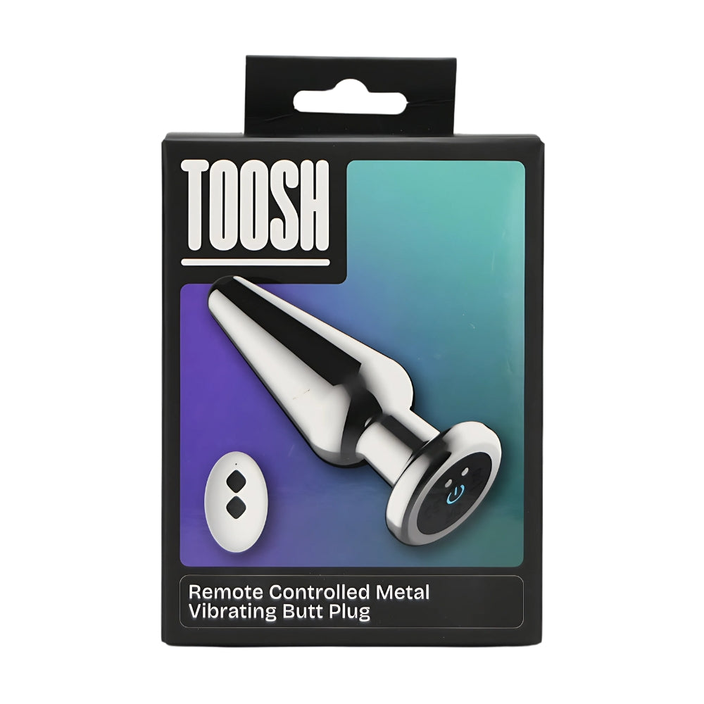 Toosh Remote Controlled Metal Vibrating Butt Plug – Remote-Controlled Metal Butt Plug > Anal Range > Vibrating Butt Plugs