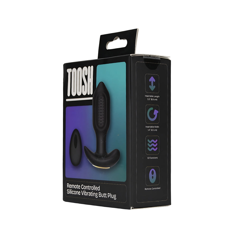 Toosh Remote Controlled Silicone Vibrating Butt Plug – Rechargeable Silicone Butt Plug > Anal Range > Vibrating Butt Plugs