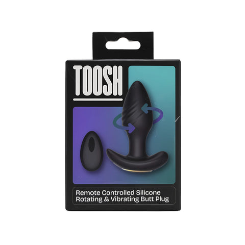 Toosh Remote Controlled Silicone Rotating and Vibrating Butt Plug – USB Rechargeable 4.1 Inch Butt Plug > Anal Range > Vibrating Buttplugs