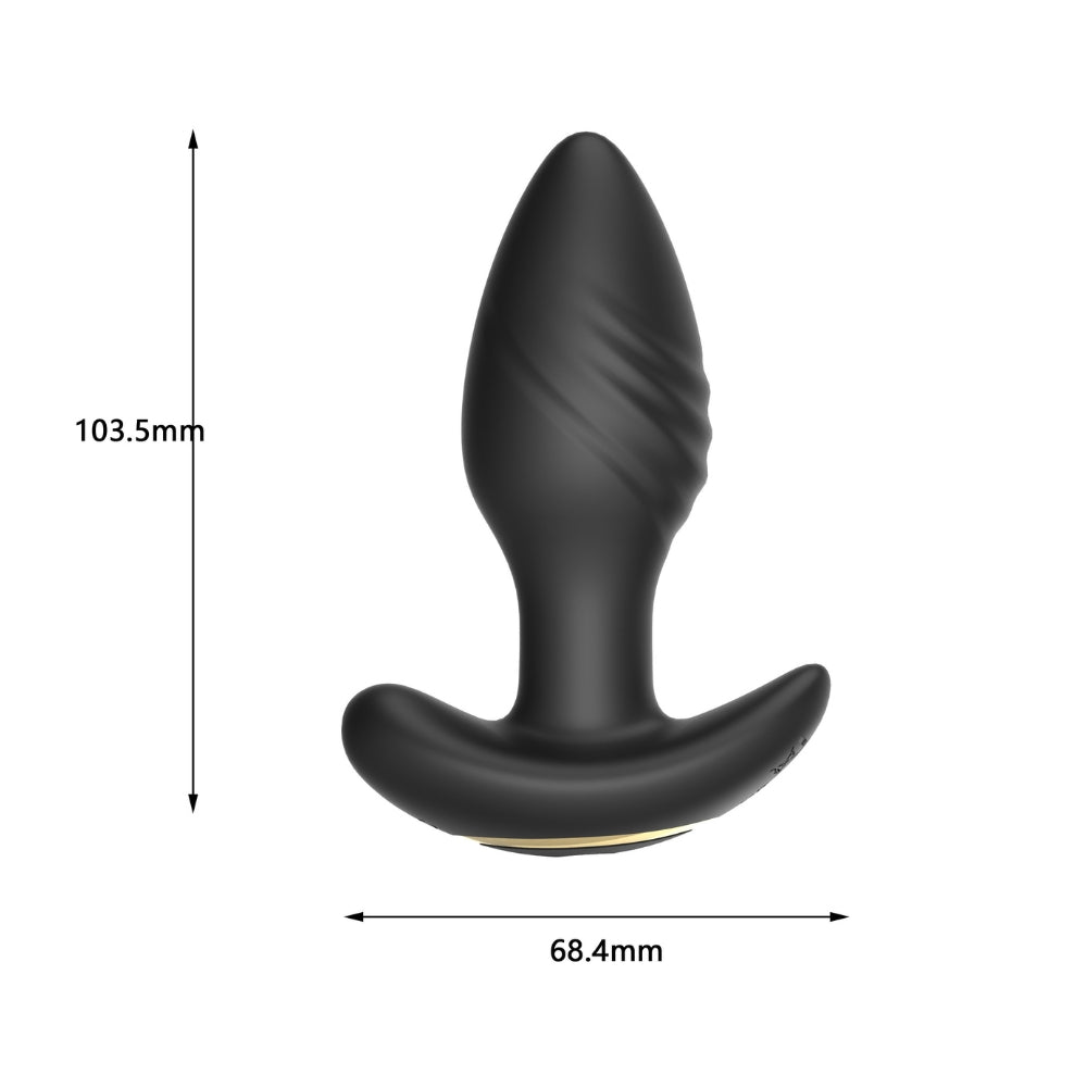 Toosh Remote Controlled Silicone Rotating and Vibrating Butt Plug – USB Rechargeable 4.1 Inch Butt Plug > Anal Range > Vibrating Buttplugs