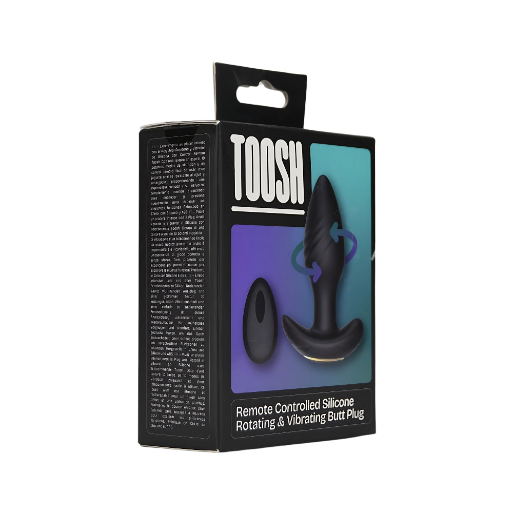 Toosh Remote Controlled Silicone Rotating and Vibrating Butt Plug – USB Rechargeable 4.1 Inch Butt Plug > Anal Range > Vibrating Buttplugs