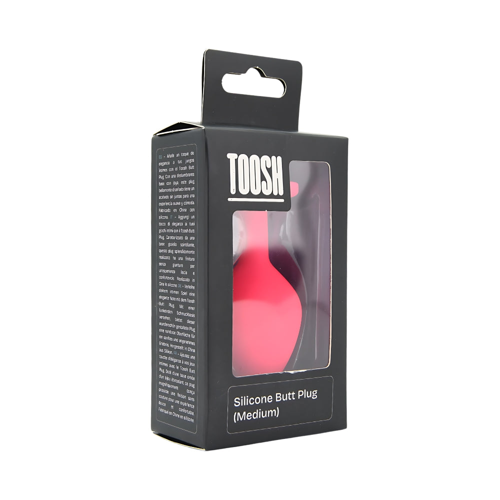 Toosh Pink Silicone Medium Butt Plug – Smooth Silicone Medium Butt Plug > Anal Range > Butt Plugs