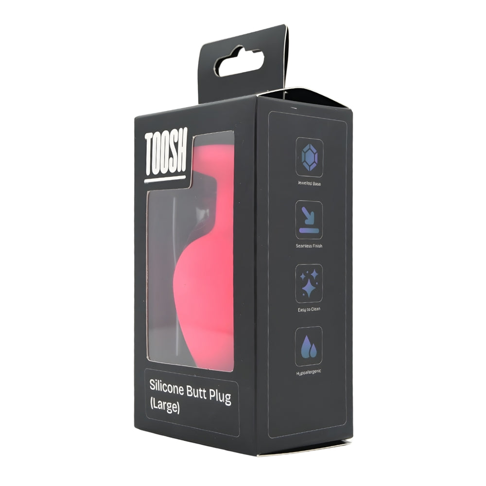 Toosh Pink Silicone Butt Plug Large – Soft Silicone Large Butt Plug > Anal Range > Butt Plugs