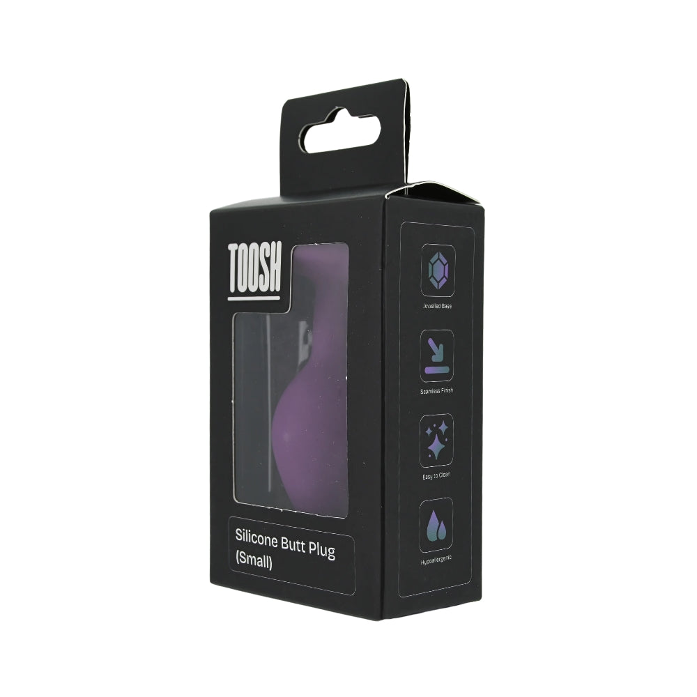 Toosh Purple Silicone Small Butt Plug – Smooth Silicone Butt Plug 2.9 Inches Length 1.1 Inches Diameter > Anal Range > Butt Plugs
