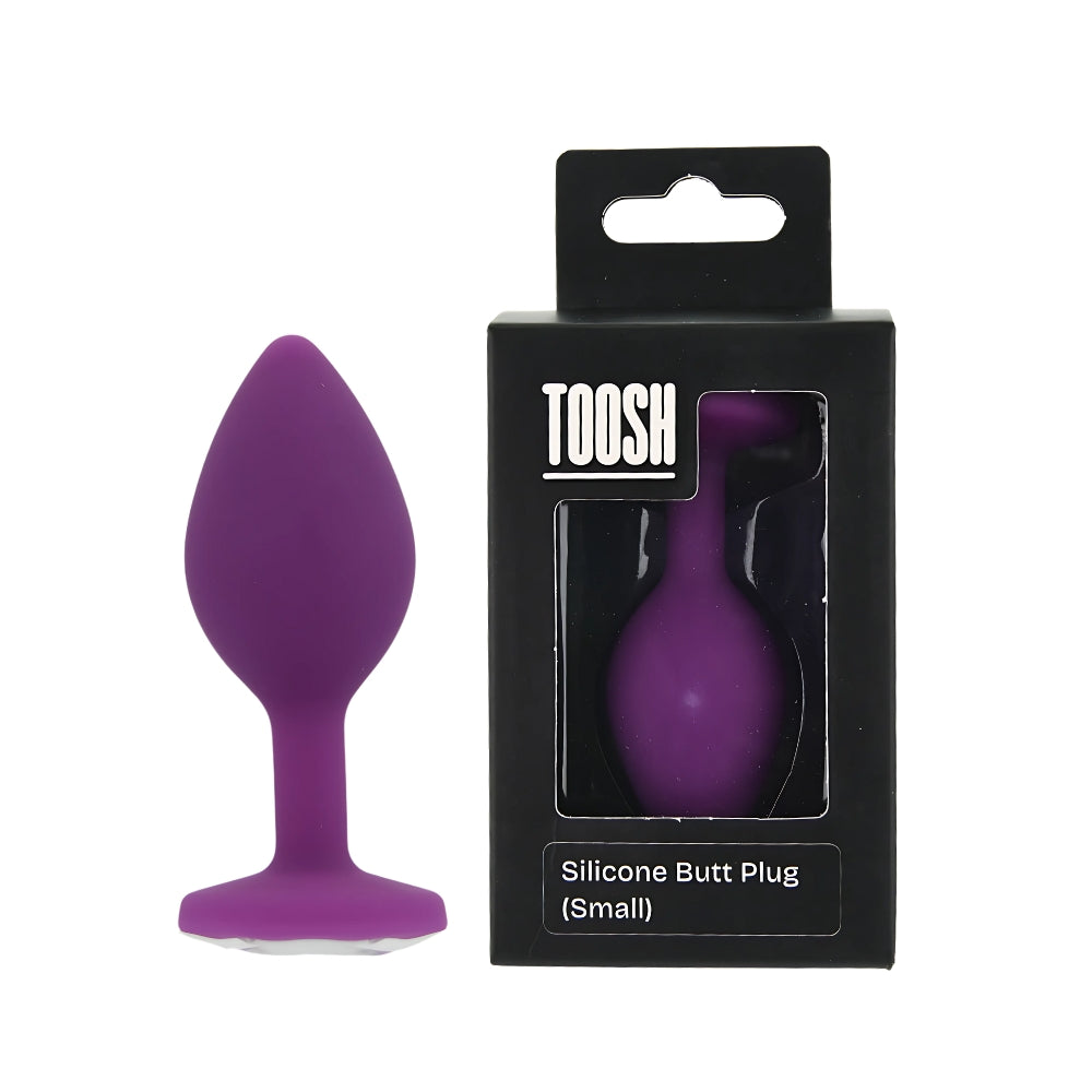 Toosh Purple Silicone Small Butt Plug – Smooth Silicone Butt Plug 2.9 Inches Length 1.1 Inches Diameter > Anal Range > Butt Plugs