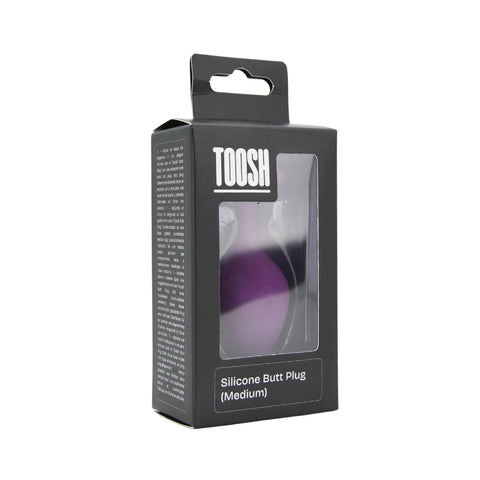 Toosh Purple Silicone Butt Plug Medium – Smooth Silicone Butt Plug 3.2 Inch Length 1.35 Inch Width > Anal Range > Butt Plugs