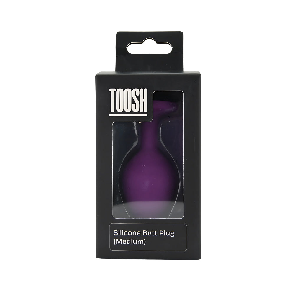 Toosh Purple Silicone Butt Plug Medium – Smooth Silicone Butt Plug 3.2 Inch Length 1.35 Inch Width > Anal Range > Butt Plugs