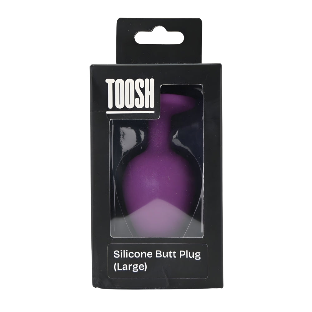 Toosh Purple Silicone Large Butt Plug – Smooth Silicone Large Butt Plug 3.7 Inches Length 1.7 Inches Diameter > Anal Range > Butt Plugs