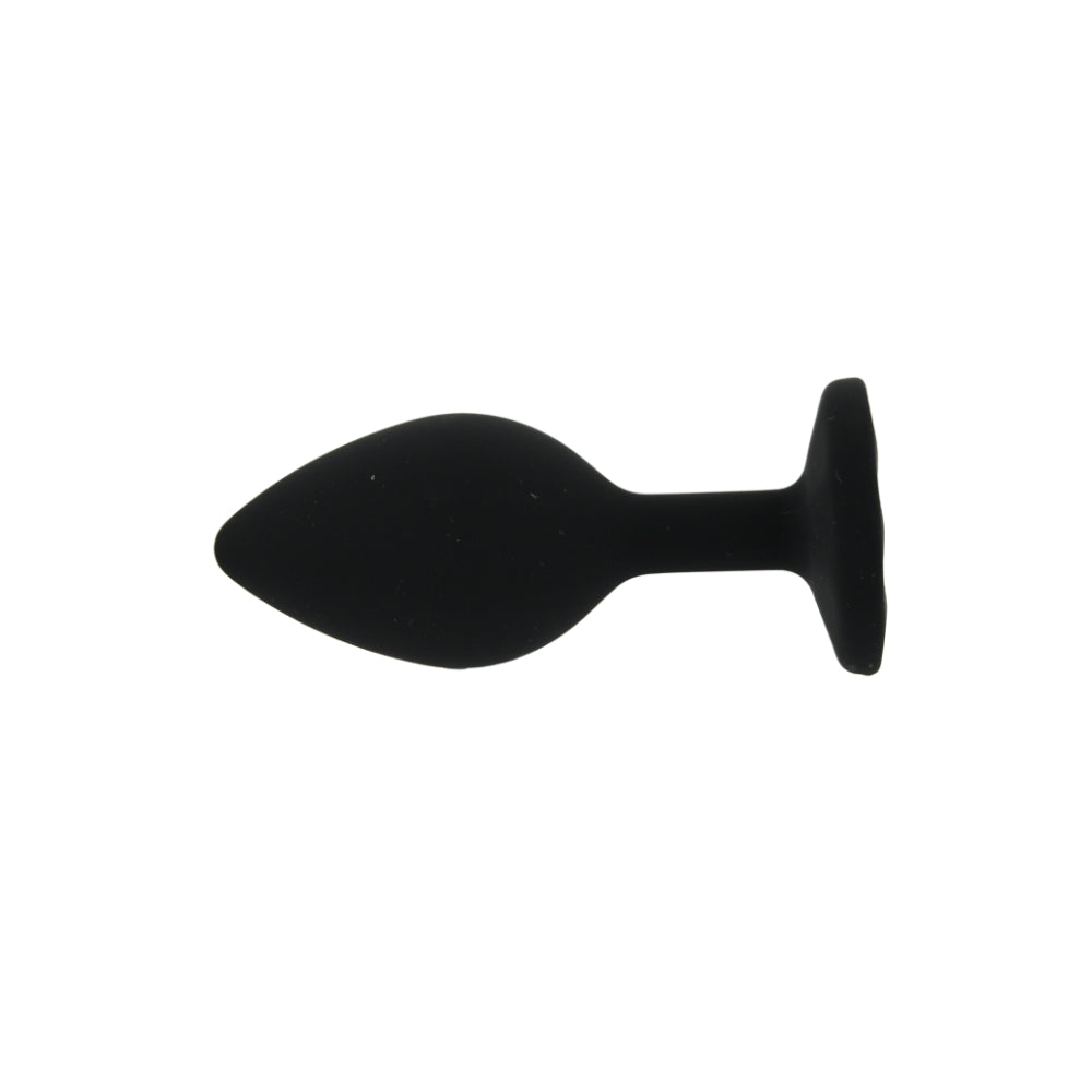 Toosh Black Silicone Small Butt Plug – Soft Silicone Anal Plug with Jewelled Base > Anal Range > Jewel Butt Plugs