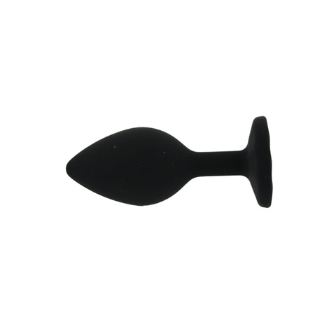 Toosh Black Silicone Small Butt Plug – Soft Silicone Anal Plug with Jewelled Base > Anal Range > Jewel Butt Plugs