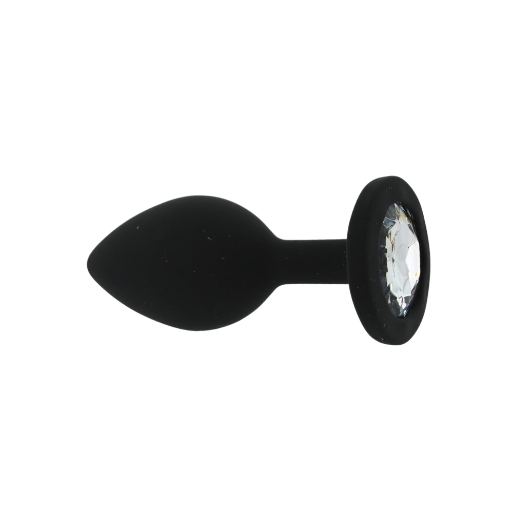 Toosh Black Silicone Small Butt Plug – Soft Silicone Anal Plug with Jewelled Base > Anal Range > Jewel Butt Plugs
