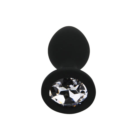 Toosh Black Silicone Small Butt Plug – Soft Silicone Anal Plug with Jewelled Base > Anal Range > Jewel Butt Plugs