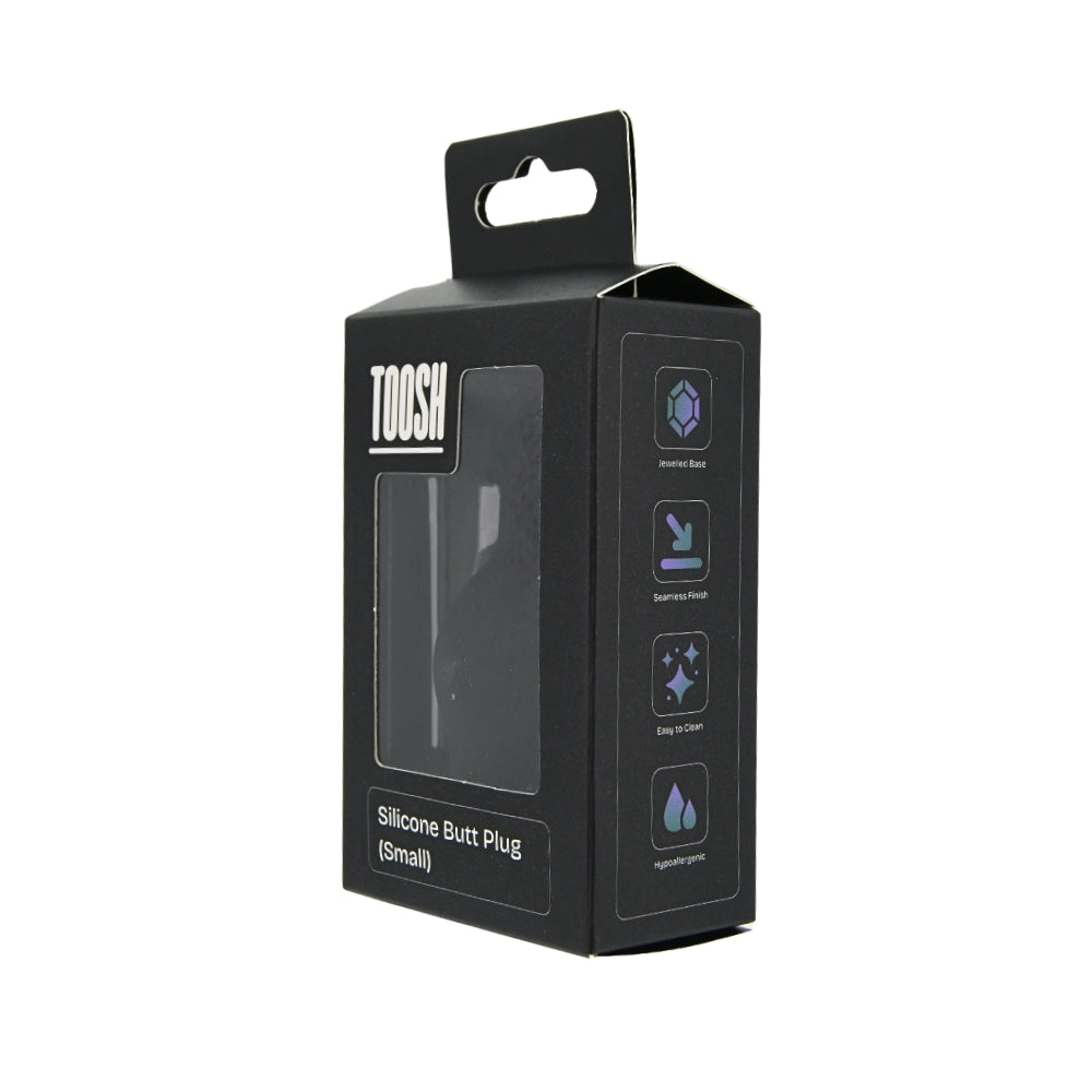 Toosh Black Silicone Small Butt Plug – Soft Silicone Anal Plug with Jewelled Base > Anal Range > Jewel Butt Plugs