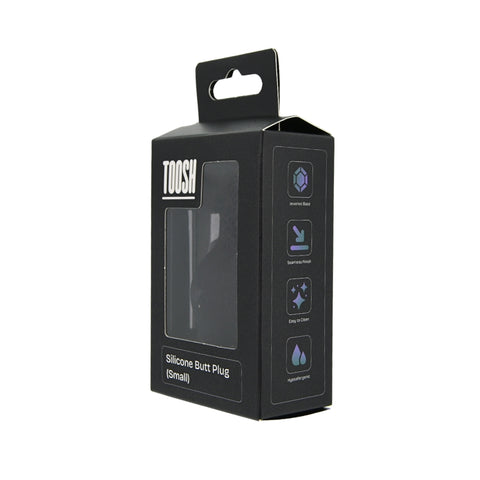 Toosh Black Silicone Small Butt Plug – Soft Silicone Anal Plug with Jewelled Base > Anal Range > Jewel Butt Plugs