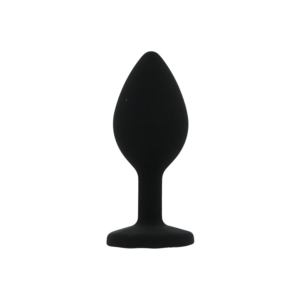 Toosh Black Silicone Small Butt Plug – Soft Silicone Anal Plug with Jewelled Base Secondary image