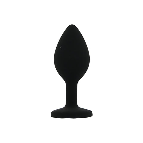 Toosh Black Silicone Small Butt Plug – Soft Silicone Anal Plug with Jewelled Base Default Title > Anal Range > Jewel Butt Plugs