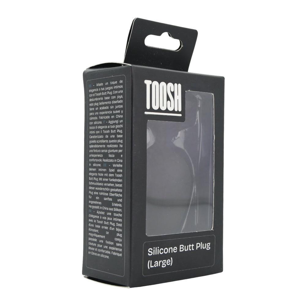 Toosh Black Silicone Large Butt Plug – Smooth Soft Silicone Material > Anal Range > Butt Plugs