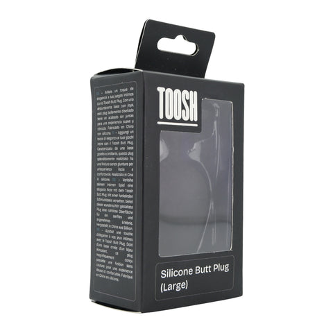 Toosh Black Silicone Large Butt Plug – Smooth Soft Silicone Material > Anal Range > Butt Plugs