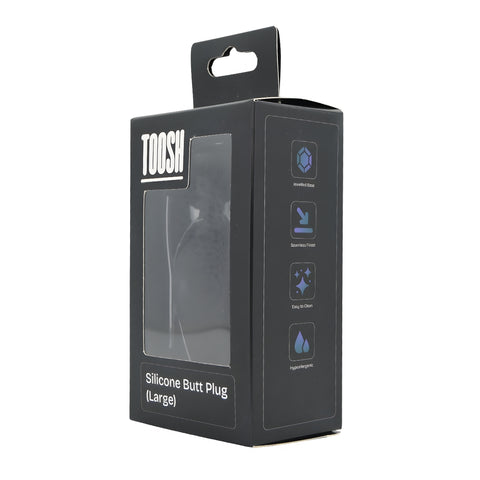 Toosh Black Silicone Large Butt Plug – Smooth Soft Silicone Material > Anal Range > Butt Plugs