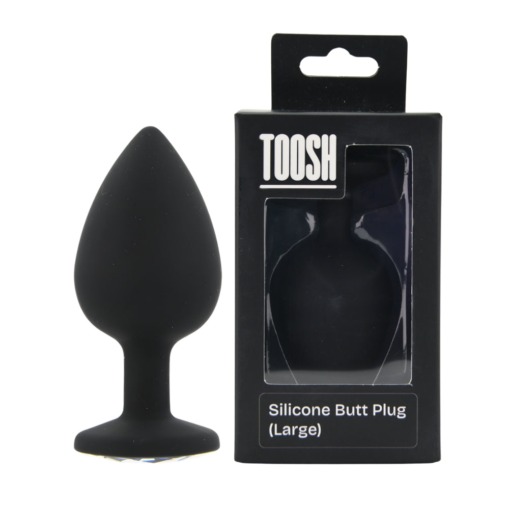 Toosh Black Silicone Large Butt Plug – Smooth Soft Silicone Material > Anal Range > Butt Plugs