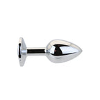 Toosh Silver Metal Butt Plug Small (Clear Stone) – Smooth Small Butt Plug > Anal Range > Jewel Butt Plugs