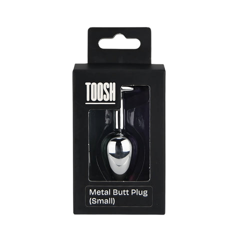 Toosh Silver Metal Butt Plug Small (Clear Stone) – Smooth Small Butt Plug > Anal Range > Jewel Butt Plugs