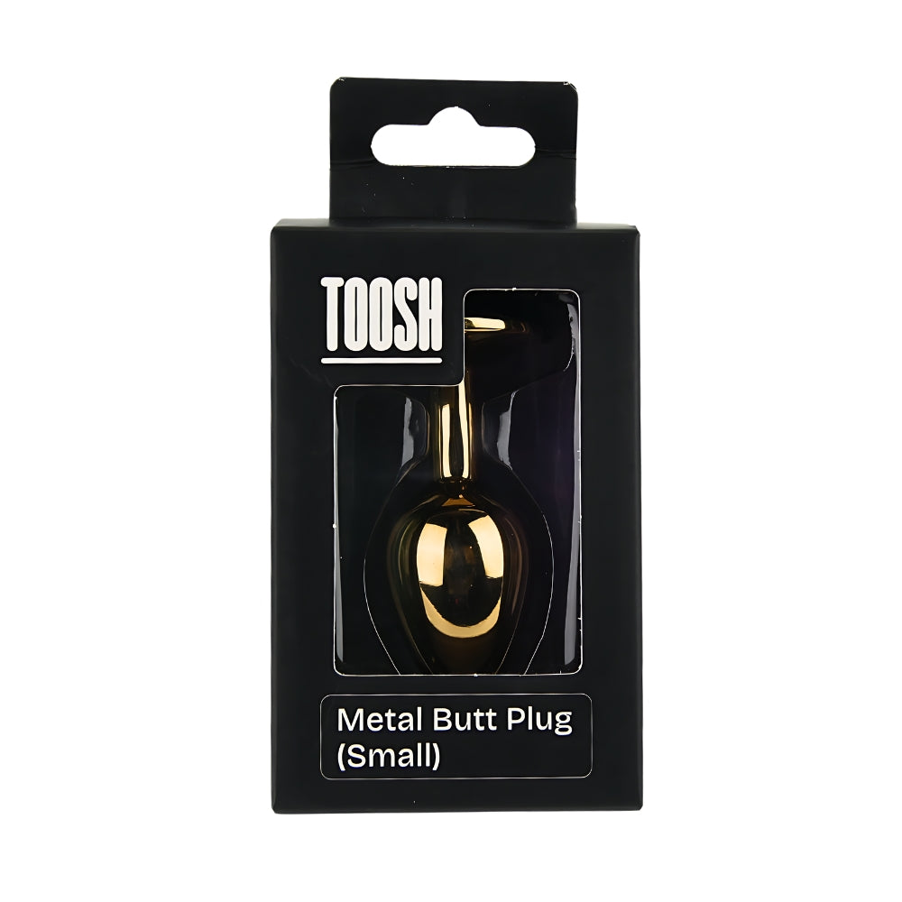 Toosh Gold 2.8 Inch Small Clear Stone – Metal Butt Plug > Anal Range > Jewel Butt Plugs