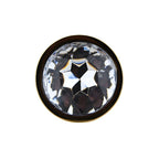 Toosh Gold Small Clear Stone – Metal Butt Plug > Anal Range > Jewel Butt Plugs